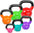 Kettlebell Set Vinyl Coated Weights Combo